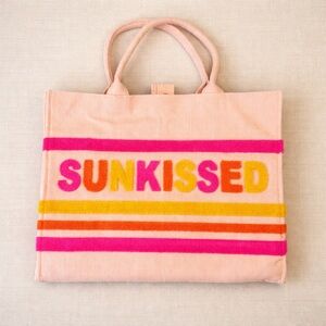 ✨ Sunkissed Burlap Pool Tote Bag - Spring & Summer
